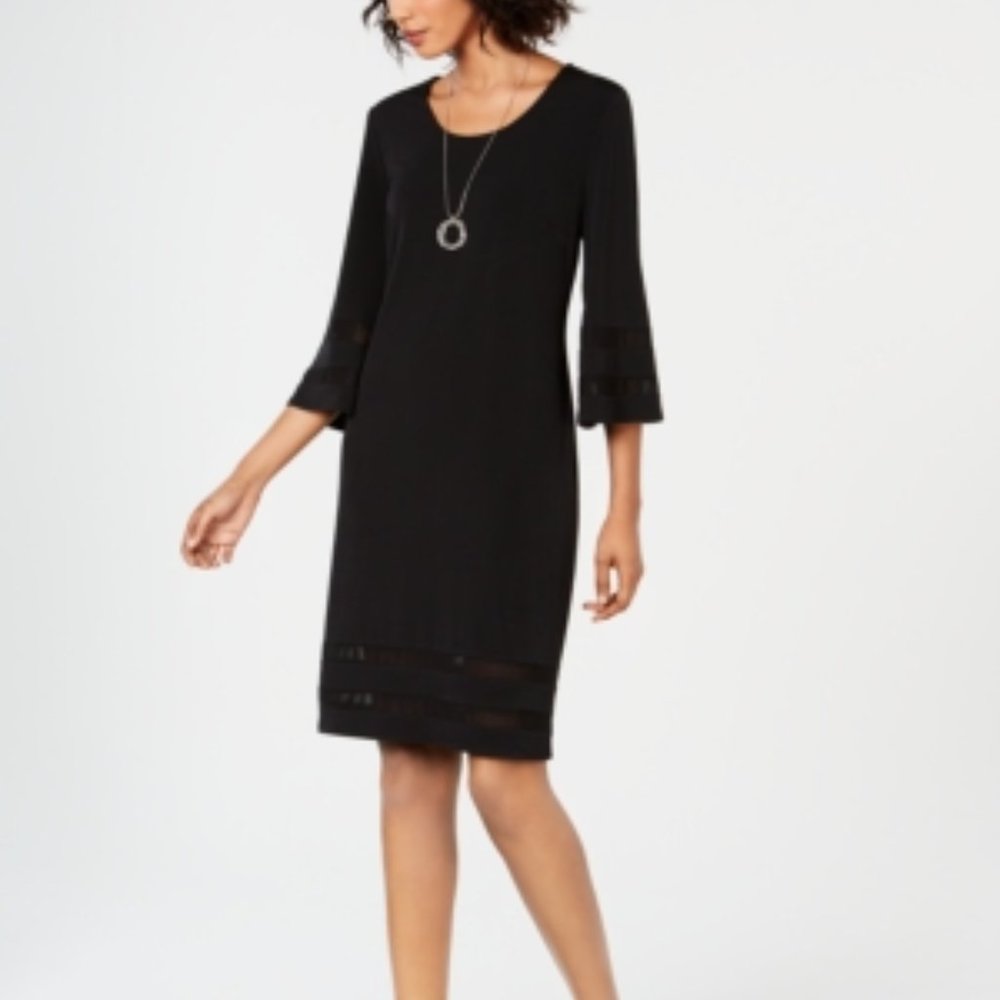 NWT JM Collection Mesh-Inset Necklace Dress XXL